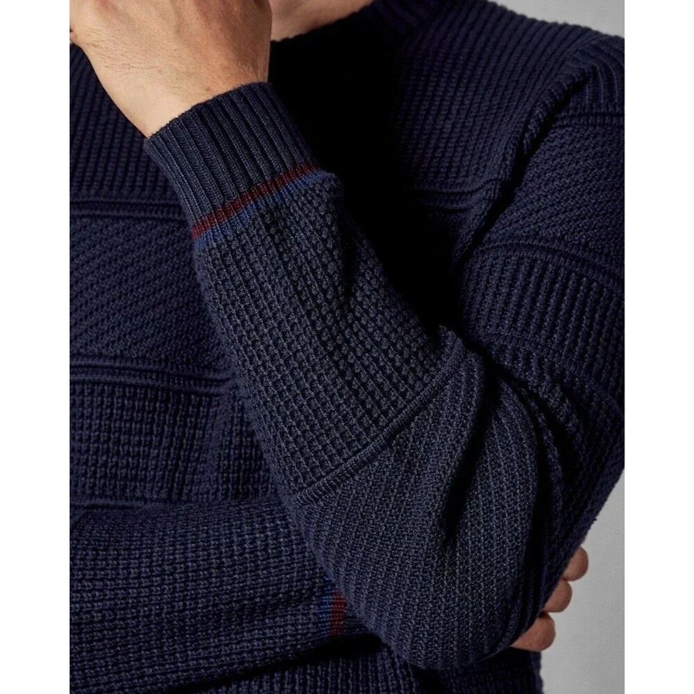 Ted Baker Latar Textured-Knit Crewneck Sweater